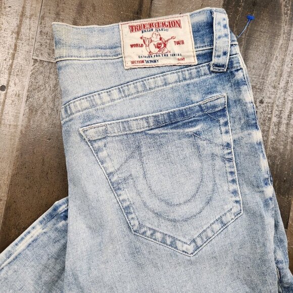 Mens True Religion Skinny No Flap size 33x32 Mid Rise Denim Jeans - Picture 1 of 13